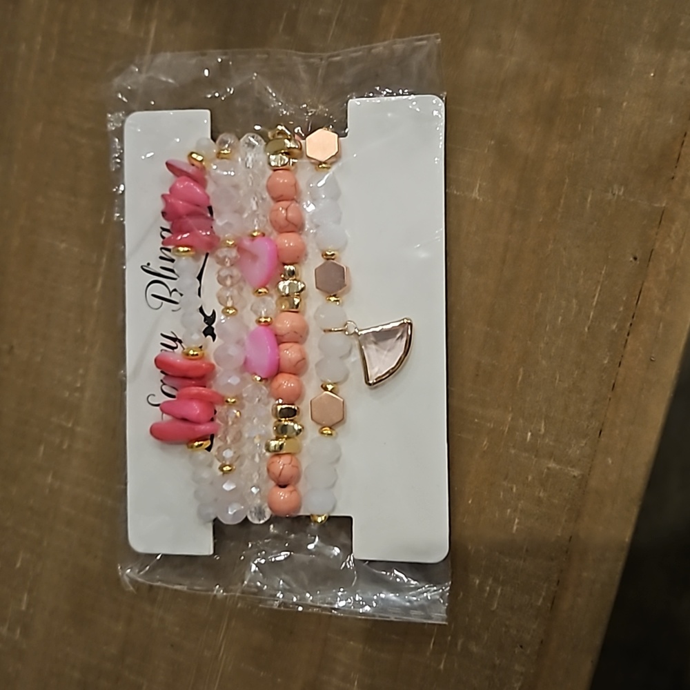 Pretty stretchy beaded bracelets.   NWT